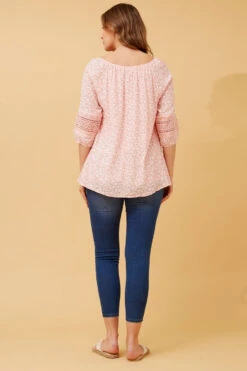 ANDREA FLORAL PEASANT TOP -Femme Connection Sales f711df6ceceb6d8654a6c4fa789352eb