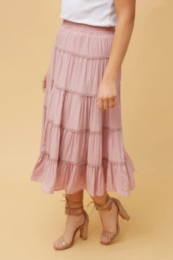 LUCIENE LACE TIERED MIDI SKIRT -Femme Connection Sales f76fd221e11e6bbbc59053e535d81d6c