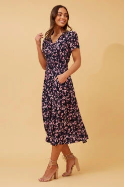 KEGAN FLORAL BOHO MIDI DRESS -Femme Connection Sales f78020595b78f37b9cbb93ed6e4ece4e