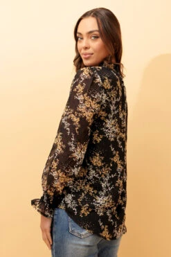 DIANA LEAF PRINT BLOUSE -Femme Connection Sales f8d0b2180722762500ccbe3b132bb6ea