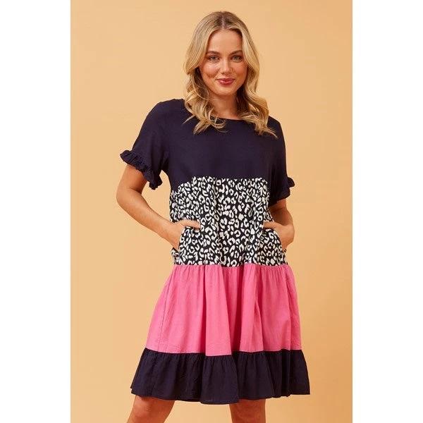 KELLY COLOUR BLOCK LINEN DRESS 9 KELLY COLOUR BLOCK LINEN DRESS - Image 7