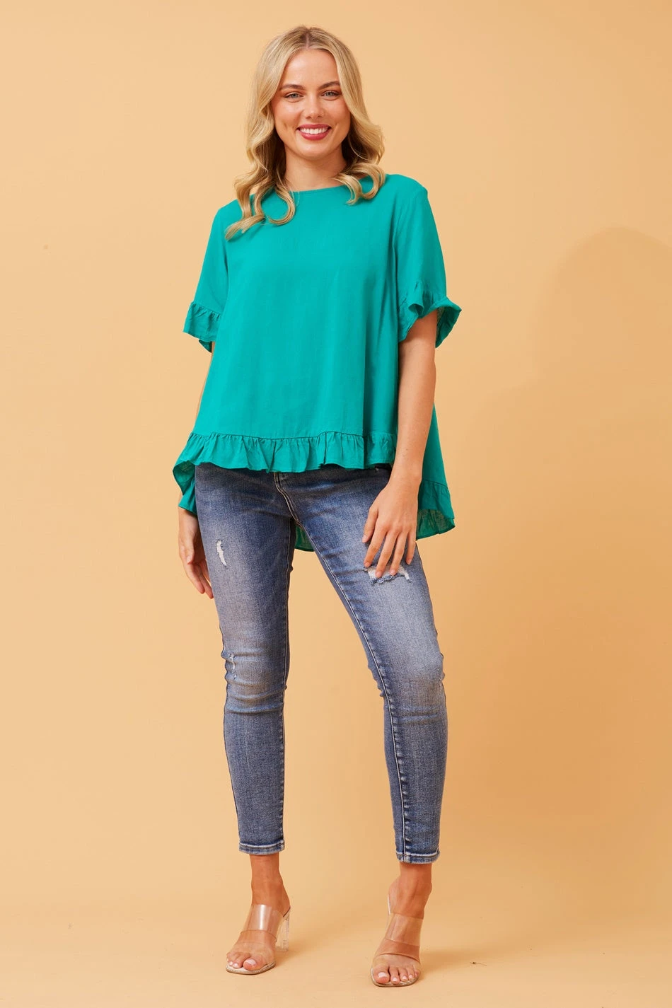 FRILA LINEN SMOCK TOP 18 FRILA LINEN SMOCK TOP - Image 16