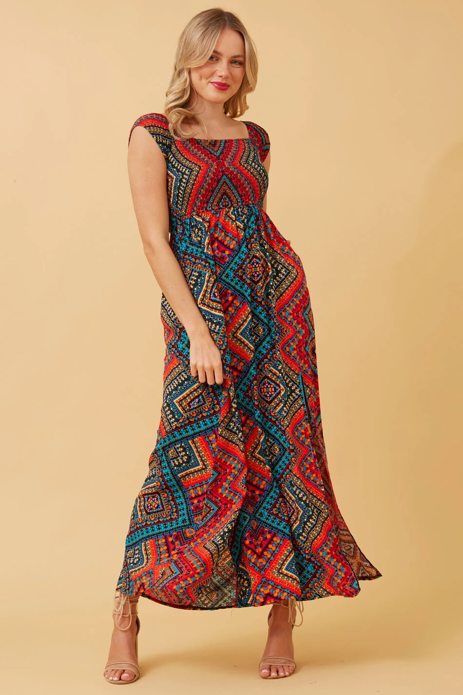 ROBIN ABSTRACT BOHO MAXI DRESS 6 ROBIN ABSTRACT BOHO MAXI DRESS - Image 4