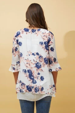 RUMI DOUBLE LAYER FLORAL TUNIC TOP 21 RUMI DOUBLE LAYER FLORAL TUNIC TOP -Femme Connection Sales fbb915644d71acd3c4d421856c26052e