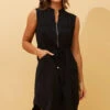 AMY ZIP FRONT SHORT DRESS -Femme Connection Sales fbd279ab54ff61e719c46628b18d4884