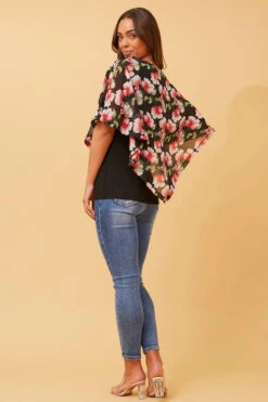CAREY DOUBLE LAYER FLORAL TOP -Femme Connection Sales fbf3eef4ffb83a712613a1f549d09106