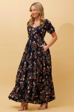 DAISY FLORAL BOHO MAXI DRESS -Femme Connection Sales fc2069ac2a53d6675e9024fccf868d7a