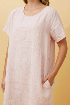 PRIANNA STRIPE LINEN SHORT DRESS -Femme Connection Sales fca2879ead12749b88754d7e8d85ff14