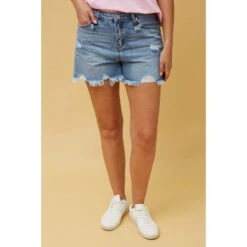 DIMITRI DISTRESSED DENIM SHORTS -Femme Connection Sales fd4025852410b1f508eafad102cfdcd5