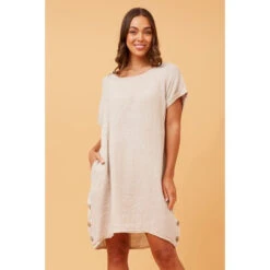 DONATELLA LINEN SHORT DRESS 41 DONATELLA LINEN SHORT DRESS -Femme Connection Sales fd48fed999eb7a3b2934c629c3e7fdf9