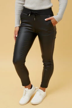 PIERRE WET LOOK JOGGER PANTS 14 PIERRE WET LOOK JOGGER PANTS -Femme Connection Sales fd61d4e2e9c44a10d11112bde3ec91be