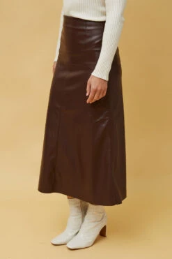 AUBREE VEGAN LEATHER MAXI SKIRT -Femme Connection Sales fdc65414bc2ce6c7b6f078c954004a8c
