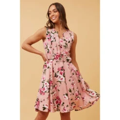 CITY FLORAL SKATER DRESS -Femme Connection Sales ff87527e3ad9581402b217e2f8bf113c